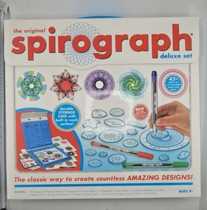 The Original Spirograph Deluxe Set 45+ piece with Carrying Case VTG Complete - Picture 1 of 2