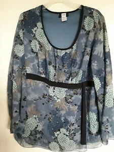 Túnica Studio 1940 Mujer Top Flores Boho Chic 18 20W - Imagen 1 de 3