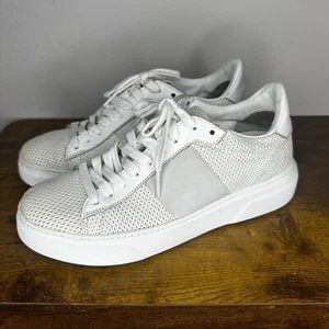M Gemi Sneakers Size 37 Womens 6.5 White Leather Lifestyle Designer Italy Shoes - Picture 1 of 9