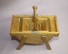 VINTAGE WOODEN TOY HAND WASHING MACHINE CURVED WASHBOARD TUB HAND MADE