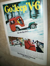 1966 Jeep V-6 - Just For the Fun of  It. original Magazine car / truck ad