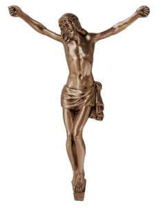 Cuerpo de Cristo adorno de pared pared de urna de bronce lápida relieve 13 x 10 cm - Imagen 1 de 2
