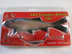 River2Sea DISCONTINUED JSJ Trigger Trout 7.5" - 3oz Rigged Weedless Swimbait #03 - Picture 1 of 3