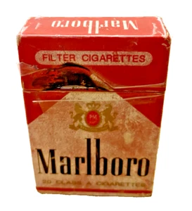 Marlboro Cigarette Pack Shaped Lighter - Burnt But Still Works - Picture 1 of 4