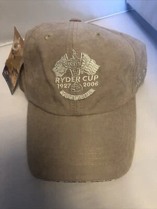 2006 Ryder Cup Hat NWT Golf Hat Baseball Cap Tan Lite Suede - Picture 1 of 6