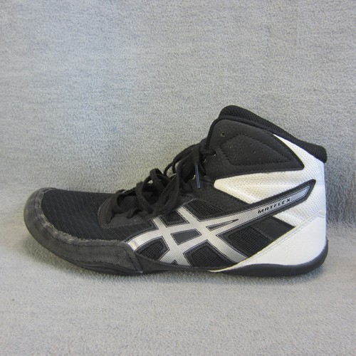 Scarpe da ginnastica Asics uomo taglia 9 Matflex nero bianco wrestling boxking palestra