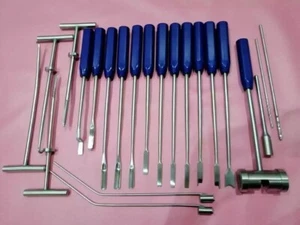 Mueller-Type Cement Removal Instruments Titanium Blue 22 Pcs Orthopedic - Picture 1 of 3