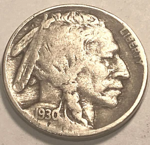 1930 S Buffalo Nickel MUY FINO + SIN PRECIO BASE *J473 - Imagen 1 de 2