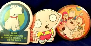 FAMILY GUY 3er SET GESTANZTE NOTIZBLÖCKE NOTIZBLÖCKE JE 120 PGS MAGNETISCH von KALAN - Bild 1 von 3