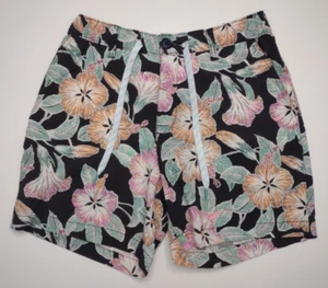 NWT Chubbies dark blue Hibiscus floral print casual drawstring shorts mens Small - Picture 1 of 9