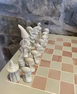 Juego de ajedrez tribal Masai especial de piedra de jabón (14 pulgadas) tallado a mano - Imagen 1 de 7