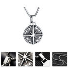  Mens Pendants Stainless Steel Necklace for Compass Commemorate