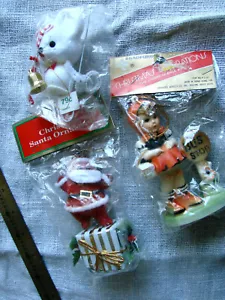 Vintage anni 70 NOS Ornamenti Hummel Bambina Natale Topo Babbo Natale Confezione 4" LOTTO 3 - Foto 1 di 5