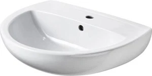 Basic Lavabo 60x 47cm Con Foro per Rubinetto E Troppopieno Ceramica Bianca - Foto 1 di 1