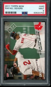 2017 Topps Now #440 Rafael Devers PSA 9 RC Call-Up Mint Rookie Card - Picture 1 of 2