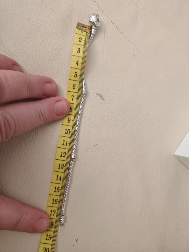 Pandora S925 Moments Signature Heart Snake Charm Chain Bracelet 17cm(15) - Image 1 of 4