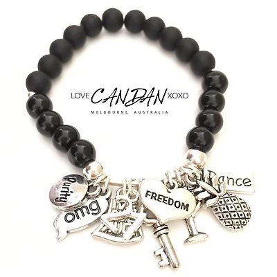 Pulsera Regalo 21 Cumpleaños Llave Omg Live Love Laugh Piña Danza Dijes Foto 1 de 4