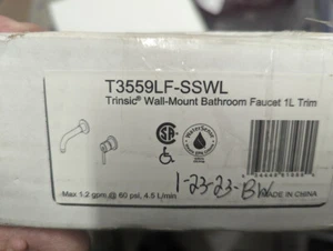 Delta T3559LF-SSWL Trinsic Single Handle Wall Mount Bathroom Faucet Trim - Picture 1 of 3
