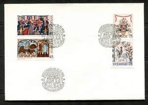 SWEDEN 1973, ART, PEASANT PAINTINGS - CHRISTMAS, Scott 1024a-1026a ON F.D.C. - Picture 1 of 1