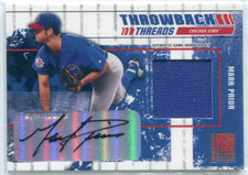 2003 Donruss Elite Throwback Threads Auto. Baseball Card #38 Mark Prior/50 Jsy