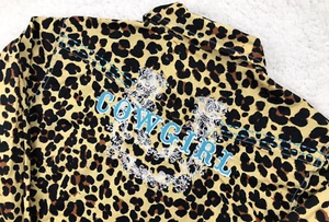 Cowgirl Hardware Western Shirt GIRLS L 10-12 Cheetah Print CH Logo Rodeo NICE - Picture 1 of 23