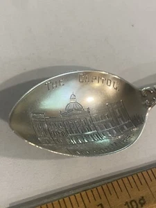 Sterling Silver - Jackson, Mississippi The Capital Etched Souvenir Spoon (S2) - Picture 1 of 9