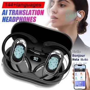 Translator Earphones 144 Languages Real Time OffLine Online Translation Earbuds - Picture 1 of 8