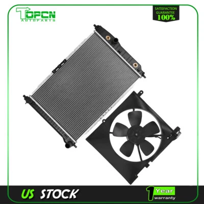 Engine Radiator and Cooling Fan Assembly For 2006 2007 2008 Chevrolet Aveo5 - Imagem 1 de 4