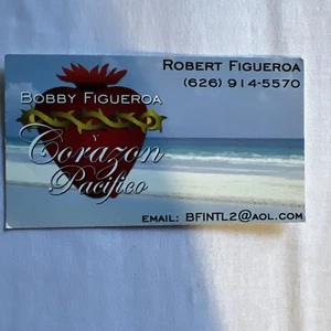 Beach boys drummer business card Bobby Figueroa - Picture 1 of 2