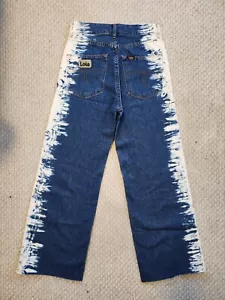 Lois Jeans, Colette / Culotte Style, Tie Dye, Raw Fringe, Size 24, Made in Spain - Picture 1 of 19