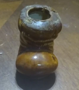 1 zapato bota marrón cerámica (caja 19) - Imagen 1 de 2