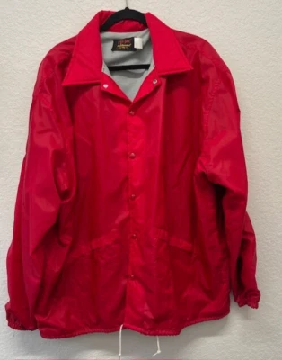 Pla-Jac by Dunbrooke Fleece Lined Red Made In USA Size XXL 52 Windbreaker Jacket - Image 1 of 4