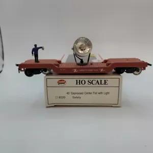 Model Power HO Depressed Center Flat Car Search Light Safety First 624 - Picture 1 of 5