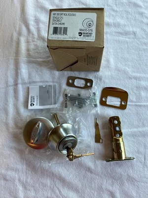 Kwikset 96600-576 Single Cylinder Deadbolt w/ Smartkey, Satin Chrome - Image 1 of 3
