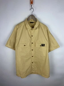 Camisa Stan Ray EE. UU. Para Hombre Manga Corta Amarillo Botón Talla XL - Imagen 1 de 15