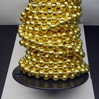 12mm Chunky Brass Bad CHAIN  Sold by-the-foot ~ 1/2" bead  #30 Size + connector - Image 1 of 4