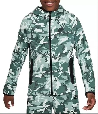 Nike Boys Tech Fleece Camo Full-Zip Sweatshirt Size XL (Compare at $115) - Image 1 of 4
