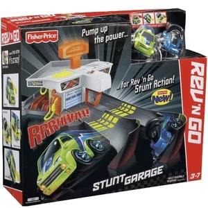 Fisher Price Rev N Go Stunt Garage Playset with 2 Cars & Launcher - Picture 1 of 3