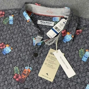 NEW Tommy Bahama Men's XL Coconut Point Tiki Button Up Shirt Coolmax Resort - Picture 1 of 9