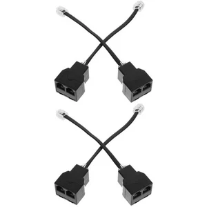 2 szt. Adapter telefoniczny Rozdzielacz podróżny Złącze Kabel - Zdjęcie 1 z 12
