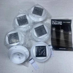 Bell+Howell Gutter Lights Solar Powered Outdoor LED Set of 6 Weatherproof White - Picture 1 of 5