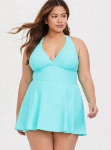 Torrid Vixen Wireless Lined Cups One Piece Swim Dress With Briefs Size large 12 - Picture 1 of 10
