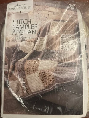 Annie’s Crochet Afghan Stitch Sampler Blocks 28-30 NIP - Image 1 of 2