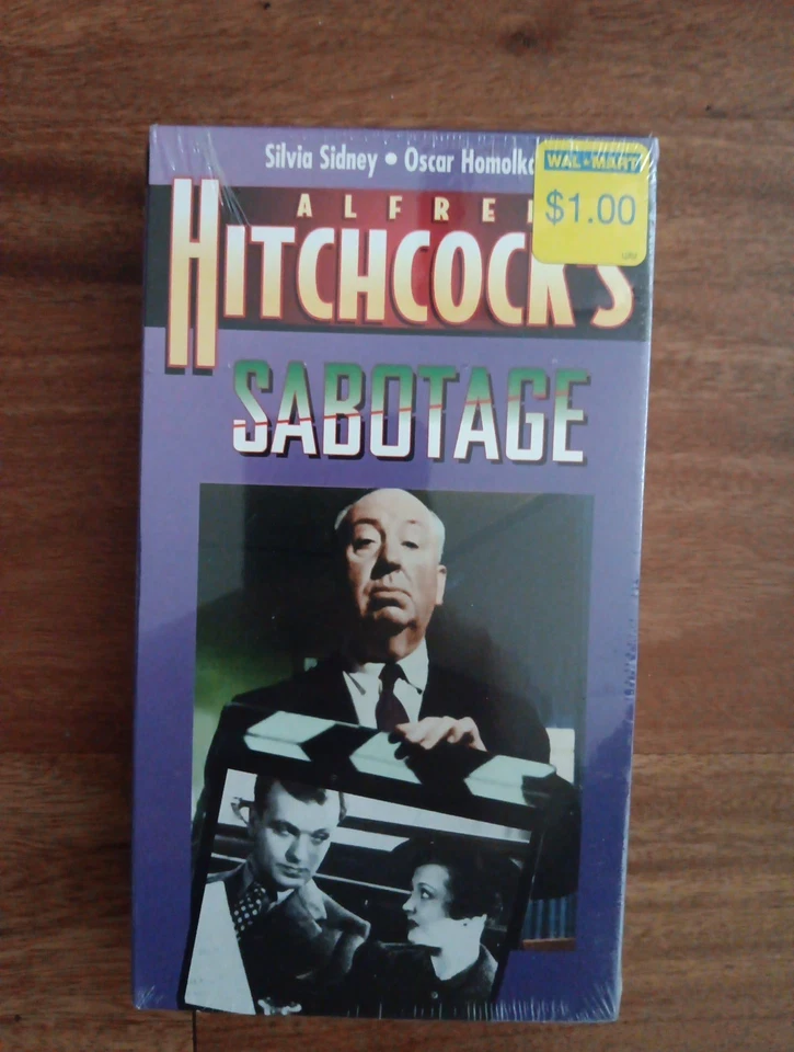 Alfred Hitchcock's Sabotage (VHS, 1985) NEW, Sealed Foto 1 de 1