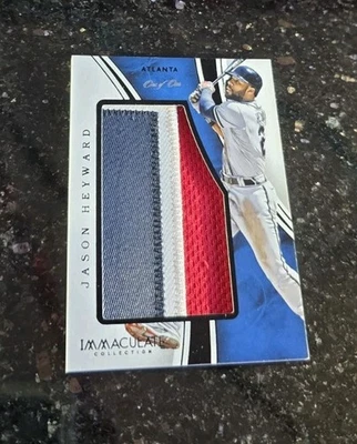 2016 Immaculate Jason Heyward Atlanta Braves  Game Worn One Of One 1/1 - Image 1 of 2