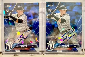 Lot of (2) 2018 Topps Chrome Sapphire Refractor Rookie Auto Clint Frazier - Bild 1 von 1