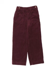 MONSOON Womens Loose Fit Corduroy Trousers UK 8 Smalll W26 L26 Purple AQ01 - Picture 1 of 3