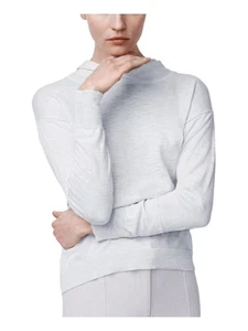 B NEW YORK Womens Light Blue Heather Long Sleeve Hoodie Top Size: L - Picture 1 of 6