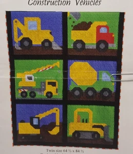 Construction Vehicles Quilt Pattern by Counted Quilts - Picture 1 of 3