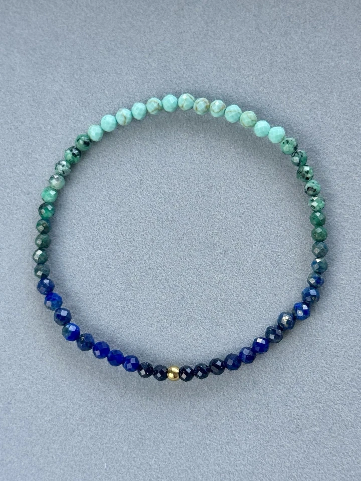 ✨Armband „Innerer Ozean“ – Kraft & Harmonie in Blautönen - 3 mm✨ - Bild 1 von 1